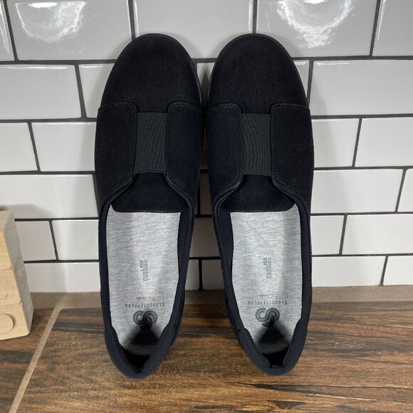 Clarks Ayla Band Womens Size 10 Shoes Black Cloudsteppers Comfort Slip On - Picture 7 of 15